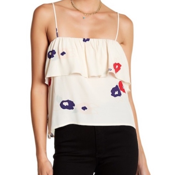 Rollas trendy ruffle floral tank top - Picture 4 of 6